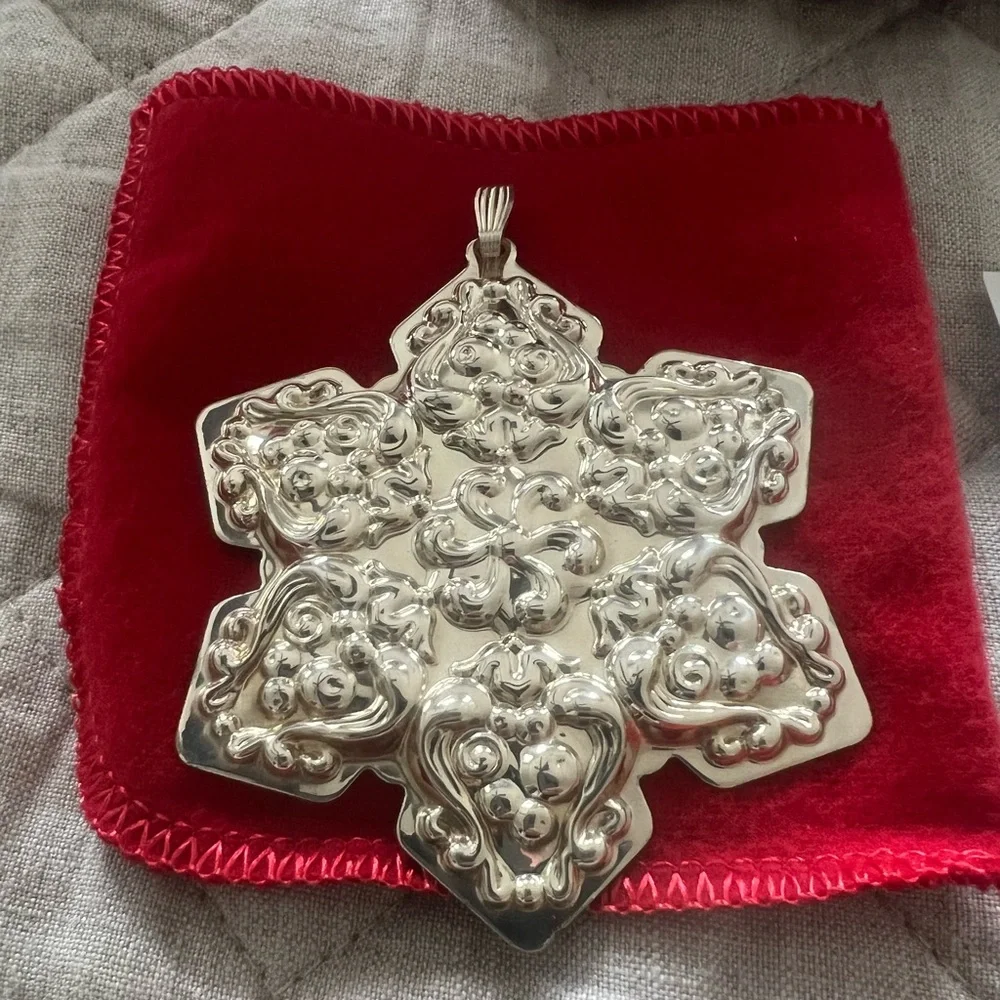 Reed & Barton Sterling Silver Snowflake Ornament